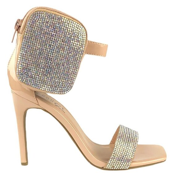 ROUGE HELIUM EVERMORE Women's High Stiletto Heel Square Toe Sandals - Picture 4 of 6